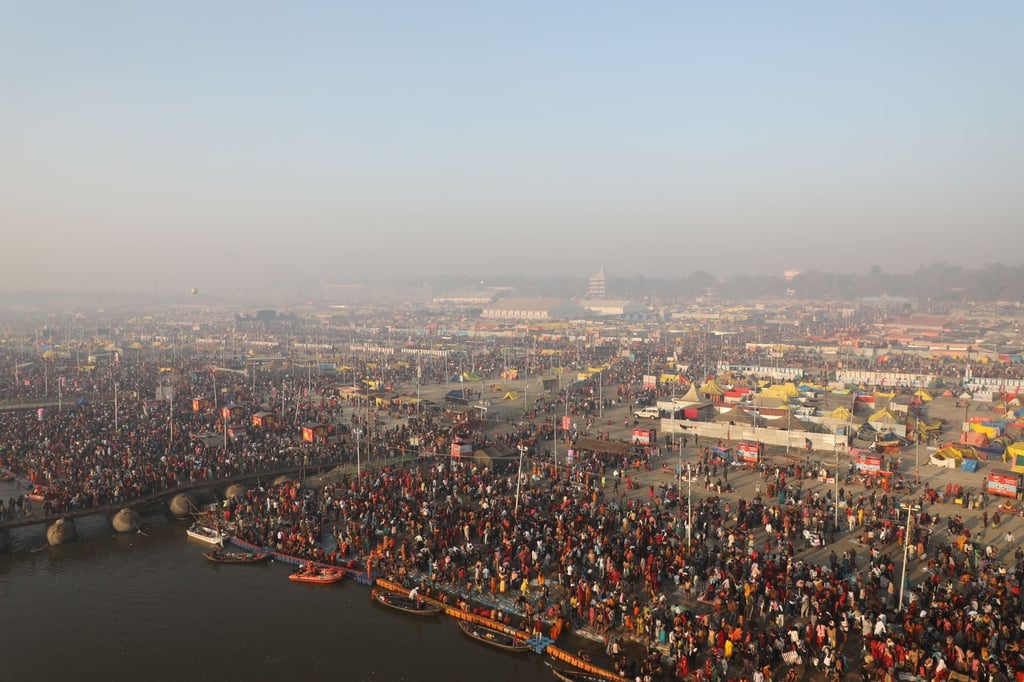 Prayagraj Sangam river pilgrims - Magh Mela 2027 at Prayagraj: Dates, Flights and Airport Tips