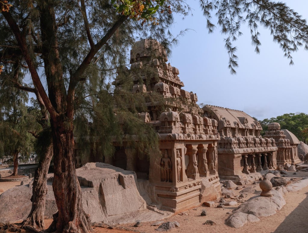 ancient rock temple coastal India
