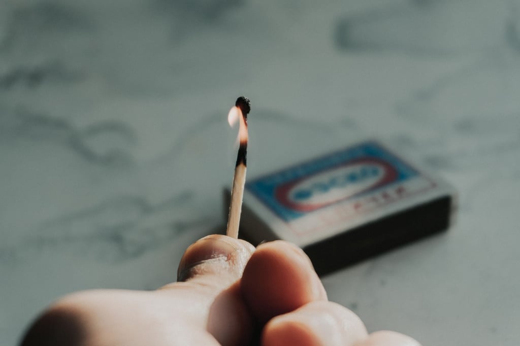 matchbox and lighter