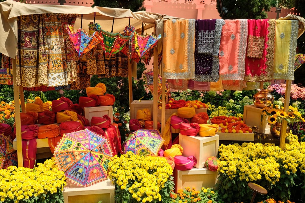 Indian handicrafts market stalls - Surajkund Mela 2027: Flights and Getting There