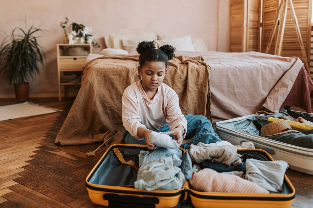 folding umbrella suitcase packing